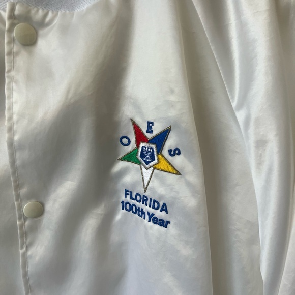Order of the Eastern Star Florida 100th Anniversary Satin Bomber Jacket - Picture 3 of 9